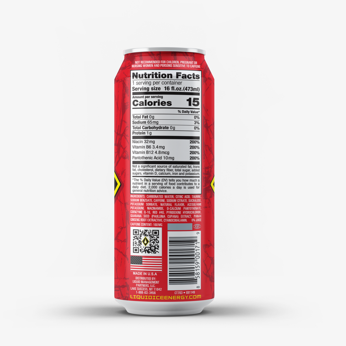 Cherry-Licious Energy Drink, 16 Oz Cans (12 Pack) G557