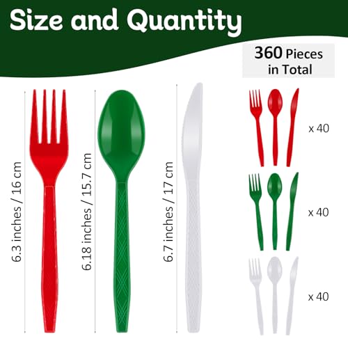 360 Pcs Disposable Plastic Flatware Set A497