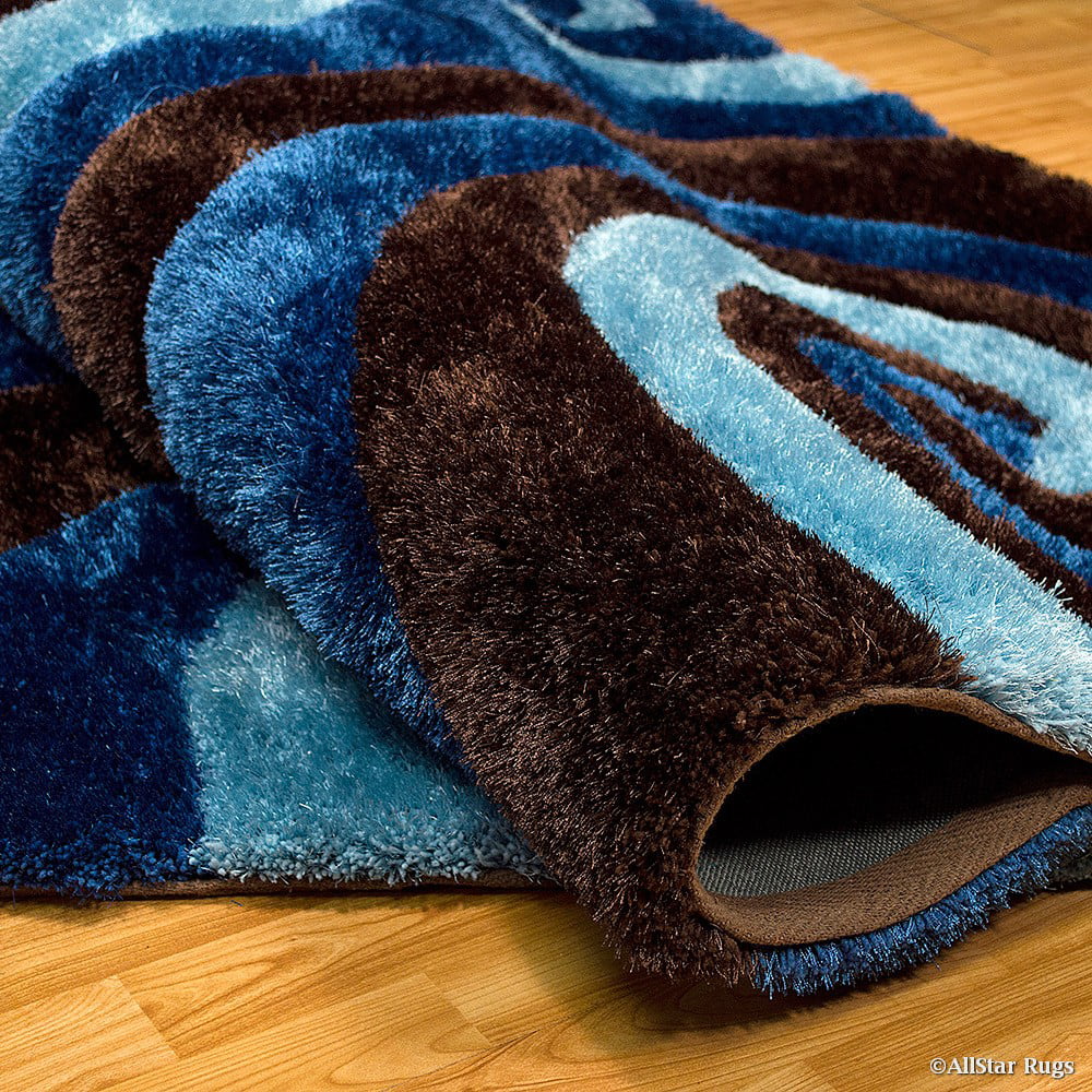 Brown Shaggy Area Rug 5' x 7' N645267
