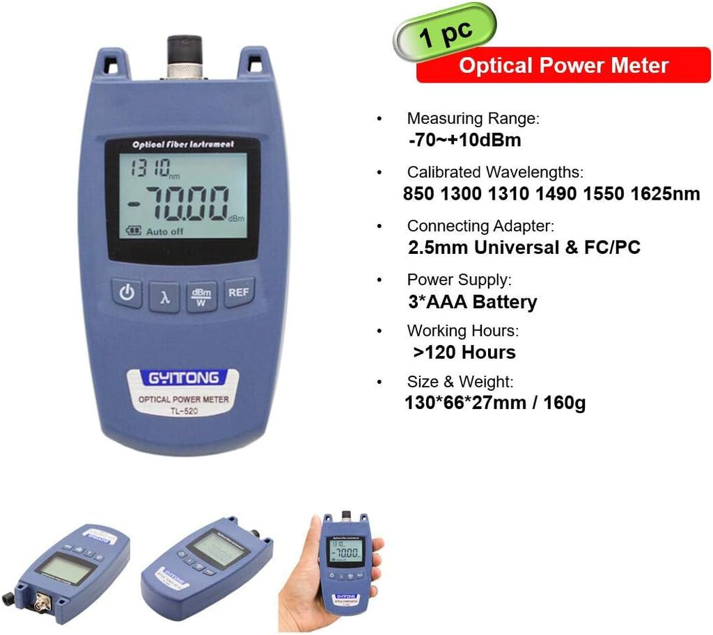 Fiber Optic Cold Connection Tool Kit with Optical Power Meter N57239