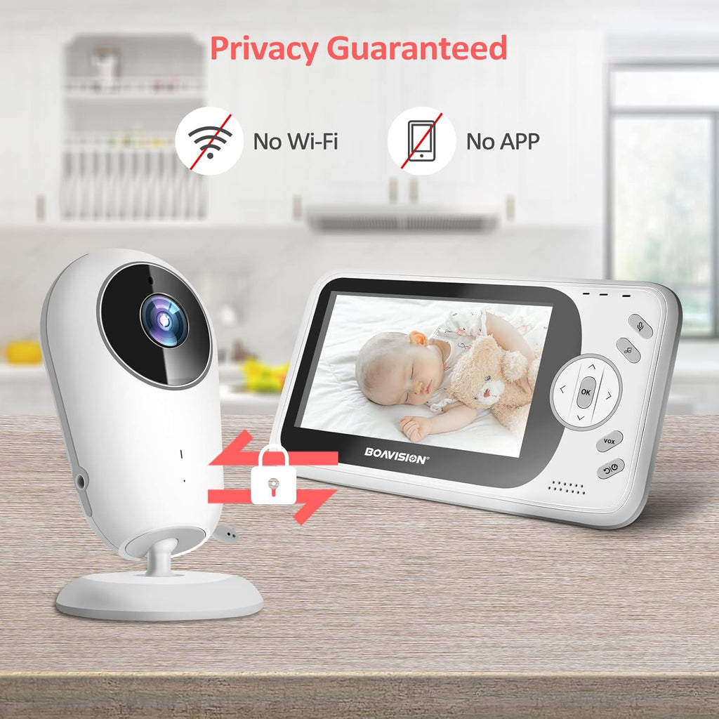 Video Baby Monitor with Camera and Audio, 4.3 inch IPS Screen, Night Vision, Pack of 2 Z552