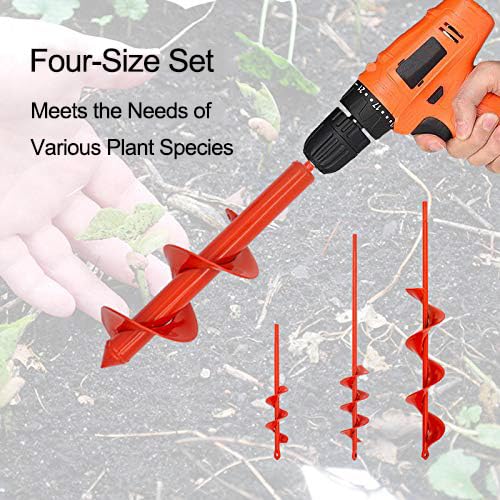 Set of 4 Garden Auger Drill Bit S39362