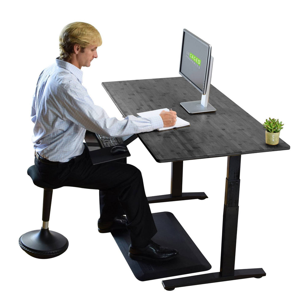 Black Bamboo Electric Adjustable Height Standing Desk M1965