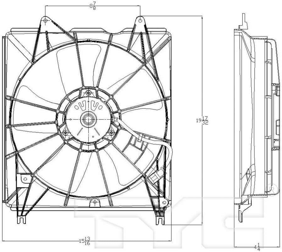 Radiator A/C Cooling Fan Assembly K971