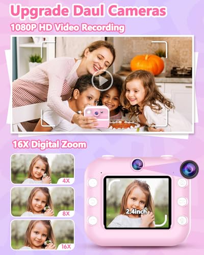 Instant Print Camera for Kids with 32GB SD Card Purple F838885