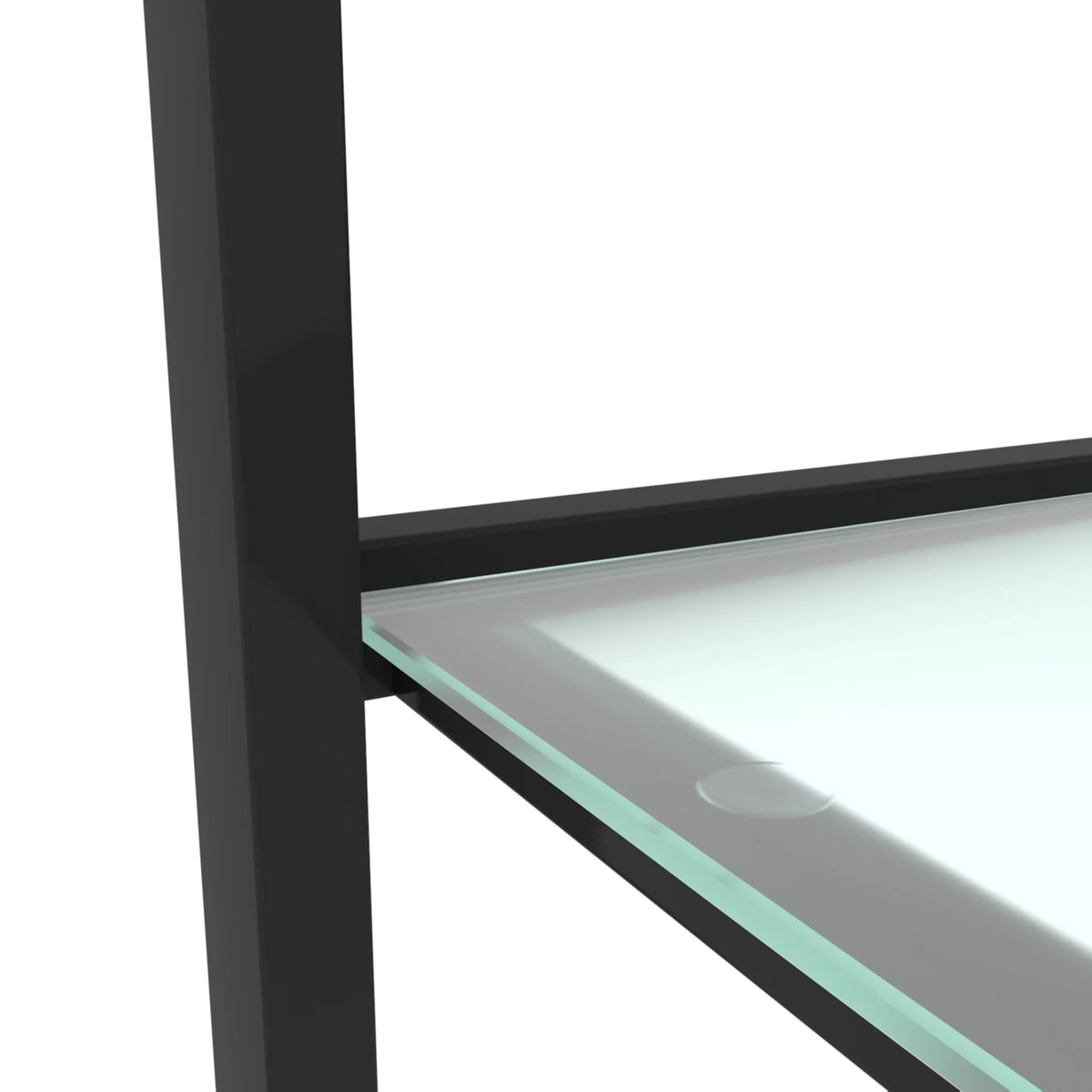 Set of 2 Tempered Glass Square Side Table Y542640