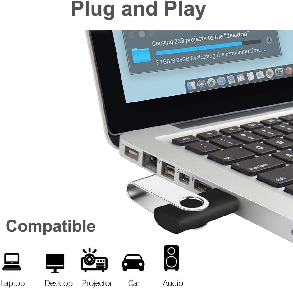 2GB 20 Pack Blue USB 2.0 Flash Drives with Lanyards A7537