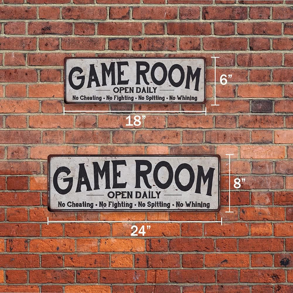 Vintage Retro Gamer Wall Sign 8 x 24 Metal M2278