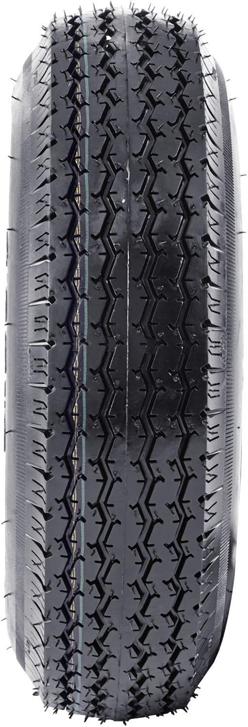 2PCS Trailer Tires & Rims 4.80-8 6PR 4 Lug on 4" Wheel White Spoke A820