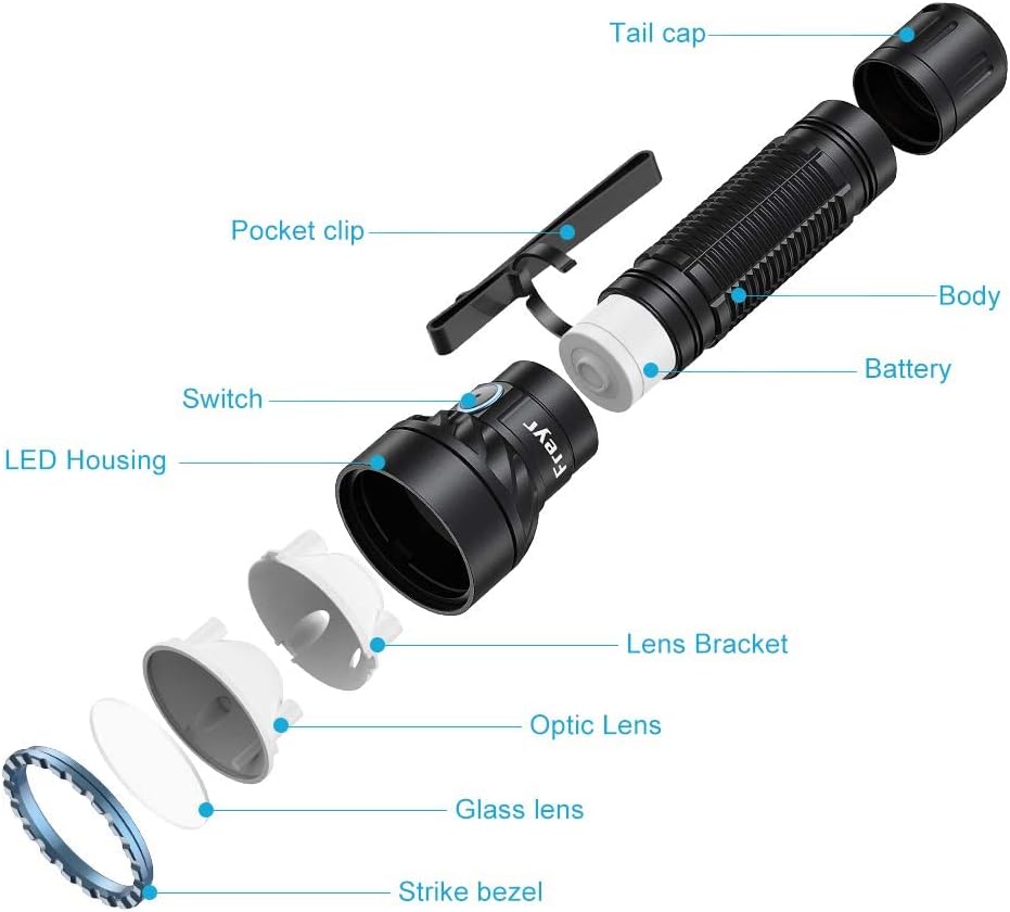 1750 Lumens Multi-Color Tactical Flashlight B468