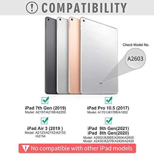 Rose Gold 360° Rotatable Bluetooth Keyboard Case for 10.2 inch iPad R676