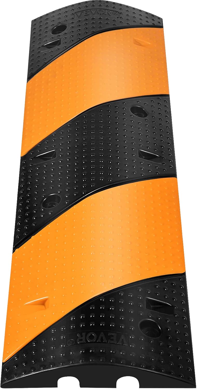Rubber Speed Bump, 2 Channel, 40 Long, 22000 LBS Load Capacity, Pack of 2 W478848