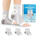 3 Pairs Gray Toeless Compression Foot Sleeves G788