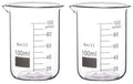 100ml Boro 3.3 Glass Graduated Measuring Beaker 2 Pack L26991