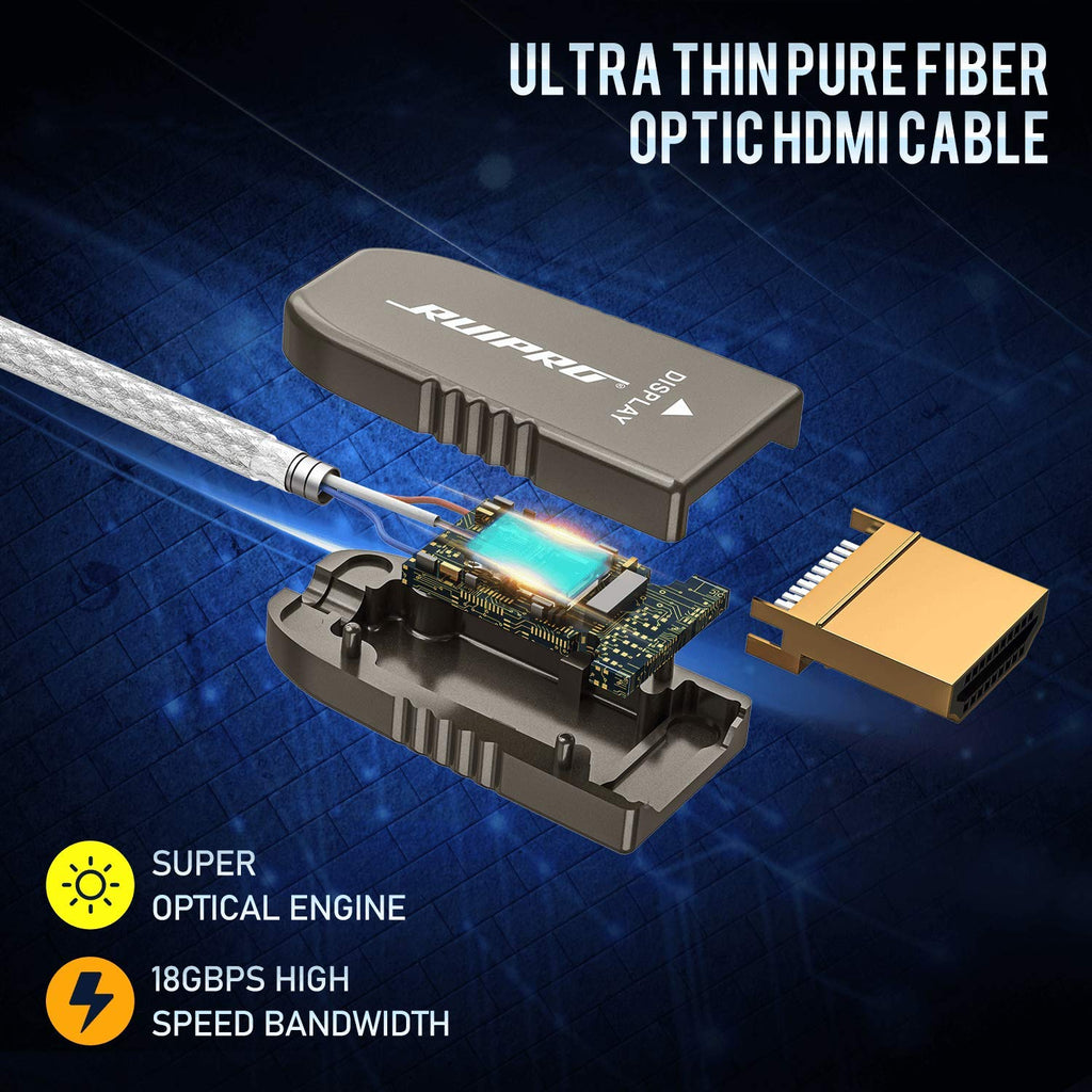 Fiber Optic HDMI Cable 65 Feet 4K60Hz 18Gbps HDR10 ARC M726