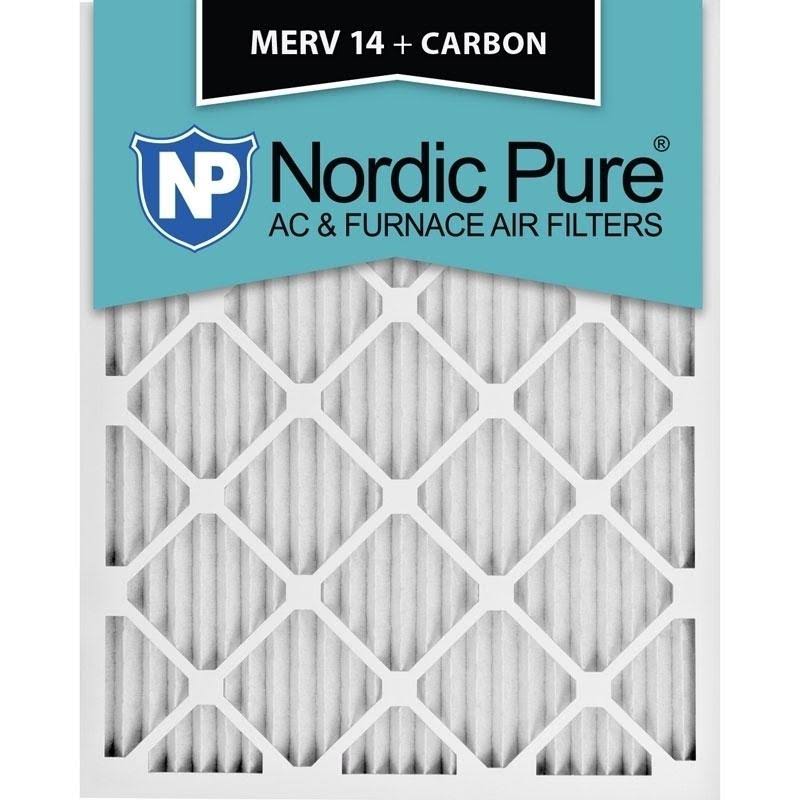 12x25x1 MERV 14 Carbon AC Furnace Filters Qty 12 U882
