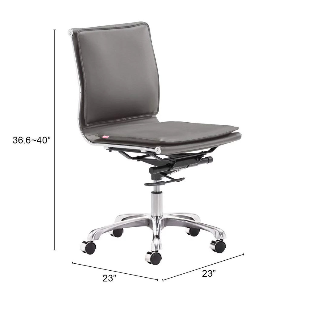 Gray Armless Office Chair R2798
