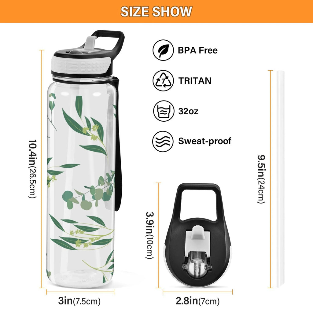 32oz Tritan Leakproof Water Bottle with Straw F6820