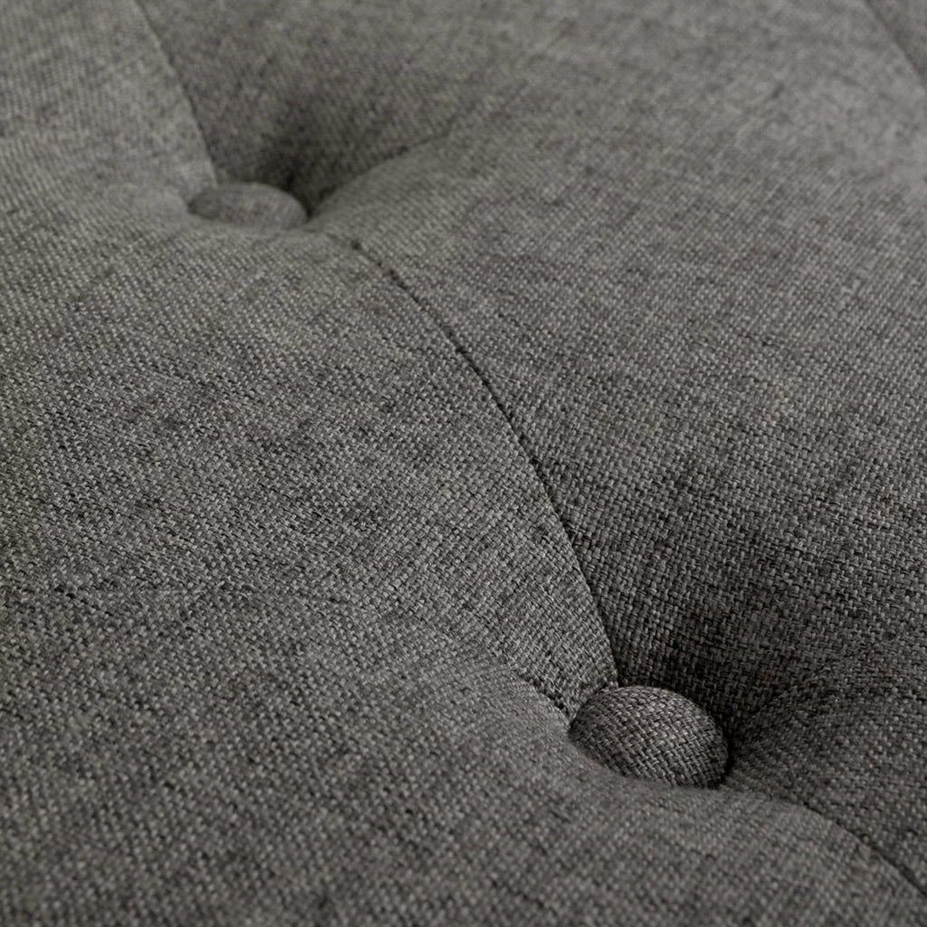 Heathered Grey Tufted Storage Ottoman U6207