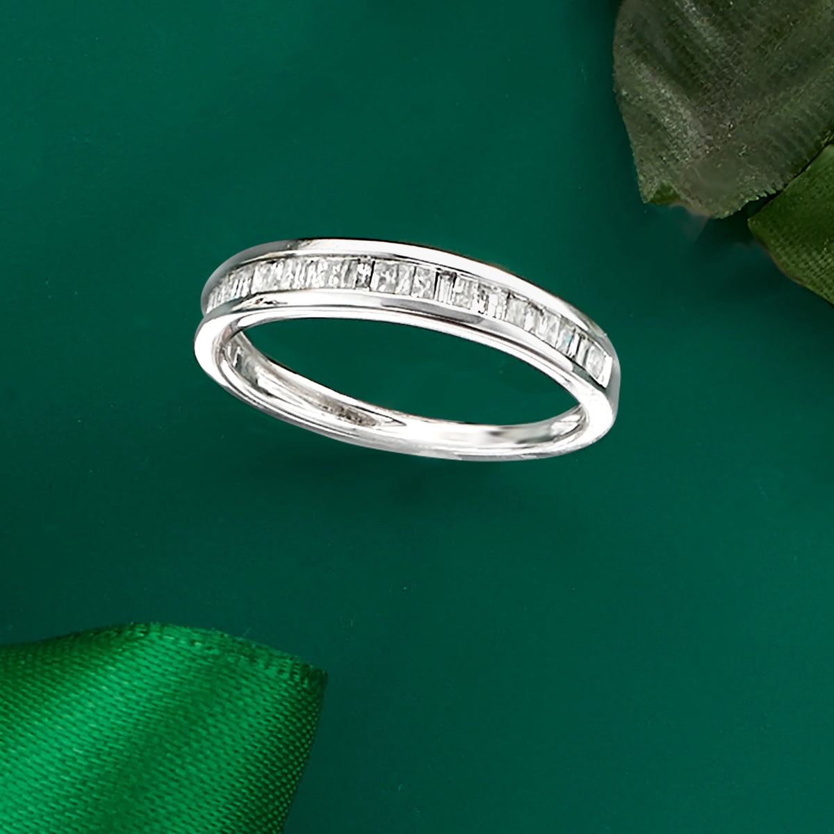 Baguette Diamond Ring in Sterling Silver P5073