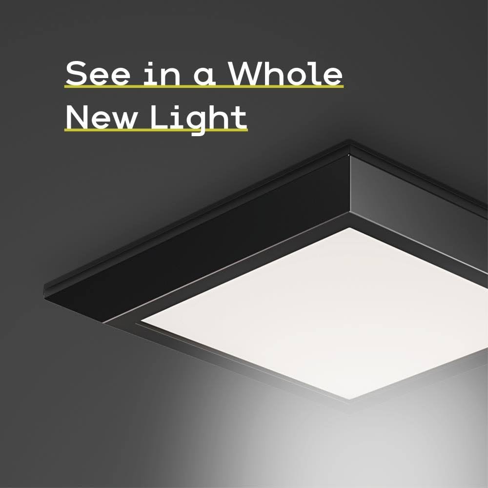 Black LED Flush Mount Light Q834683