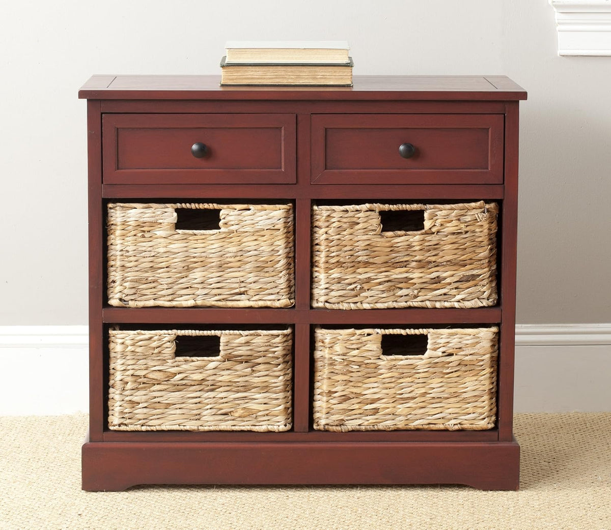 Brown Wicker Basket Storage Unit R571332