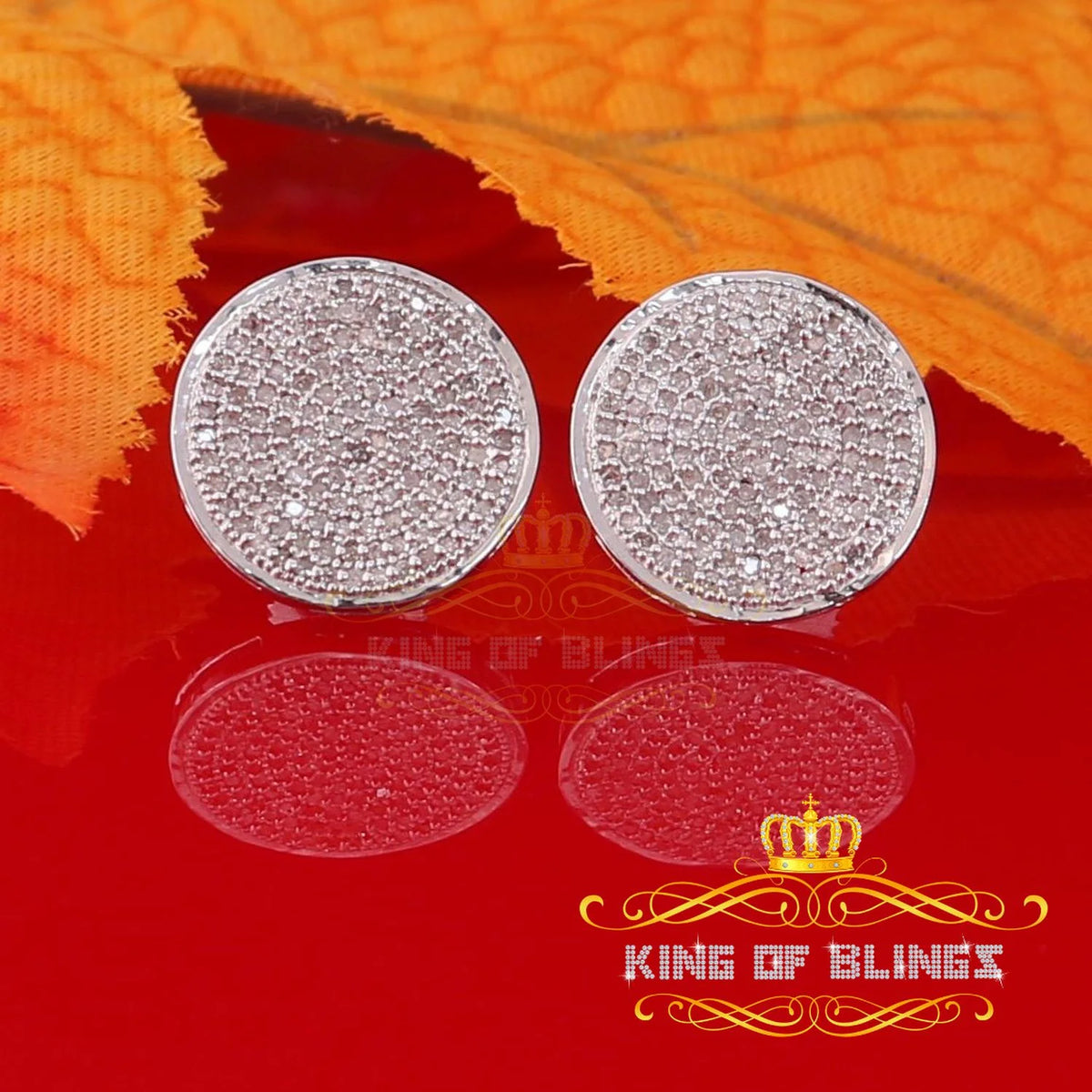 925 Sterling Silver White Hip Hop Stud Earrings N557319