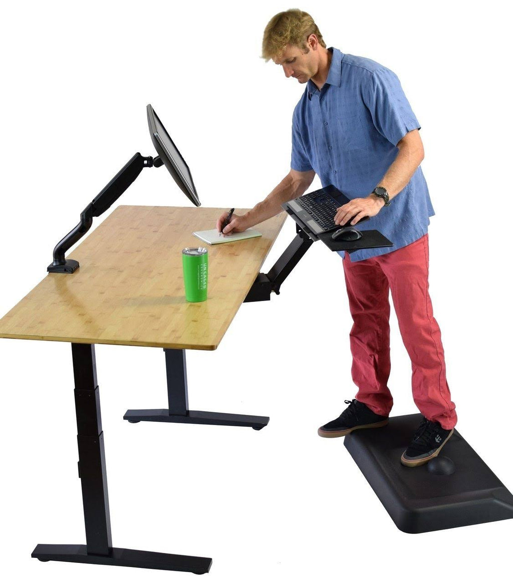 Black Bamboo Electric Adjustable Height Standing Desk M1965