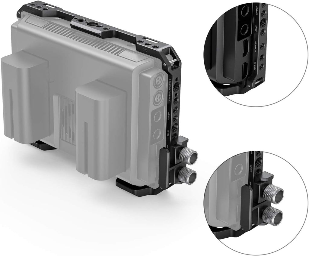 Cage with Sun Hood and HDMI Clamp for Blackmagic Design Video Assist 7 H206694