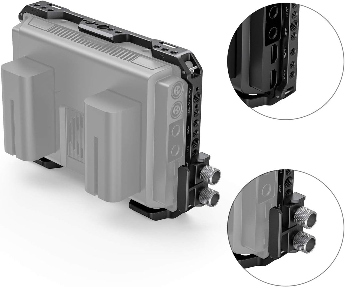 Cage with Sun Hood and HDMI Clamp for Blackmagic Design Video Assist 7 H206694
