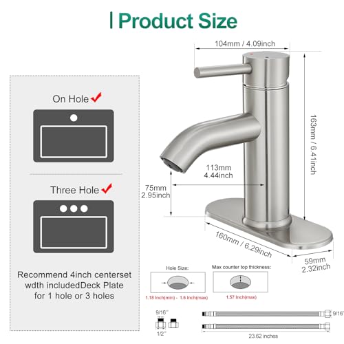 Chrome Single Handle One Hole Vessel Sink Faucet W41343