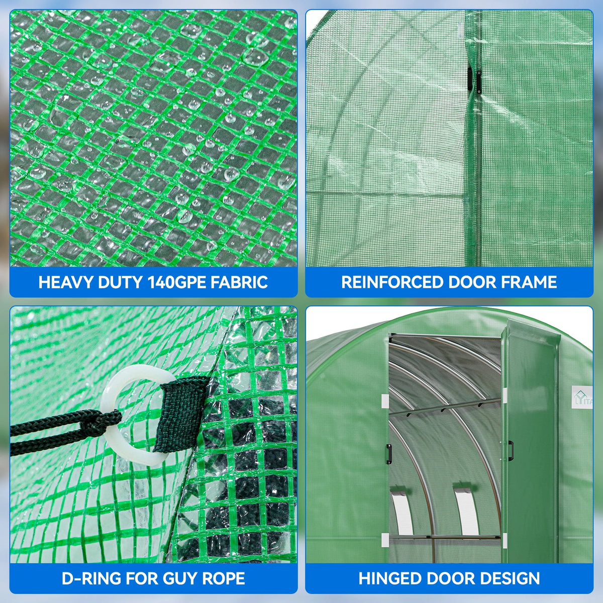 20x10x7ft Heavy Duty Walk-in Greenhouse Y934395