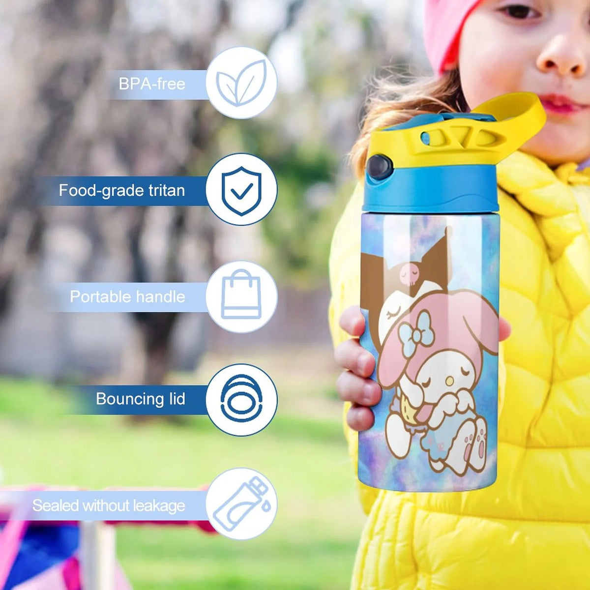 Children's Vacuum Insulated Stainless Steel Water Bottle With Straw K665100
