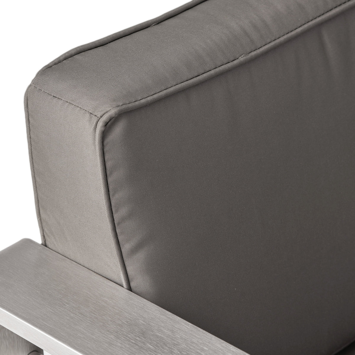 Aluminum Club Chairs with Cushions, Set of 2, Gray G6036
