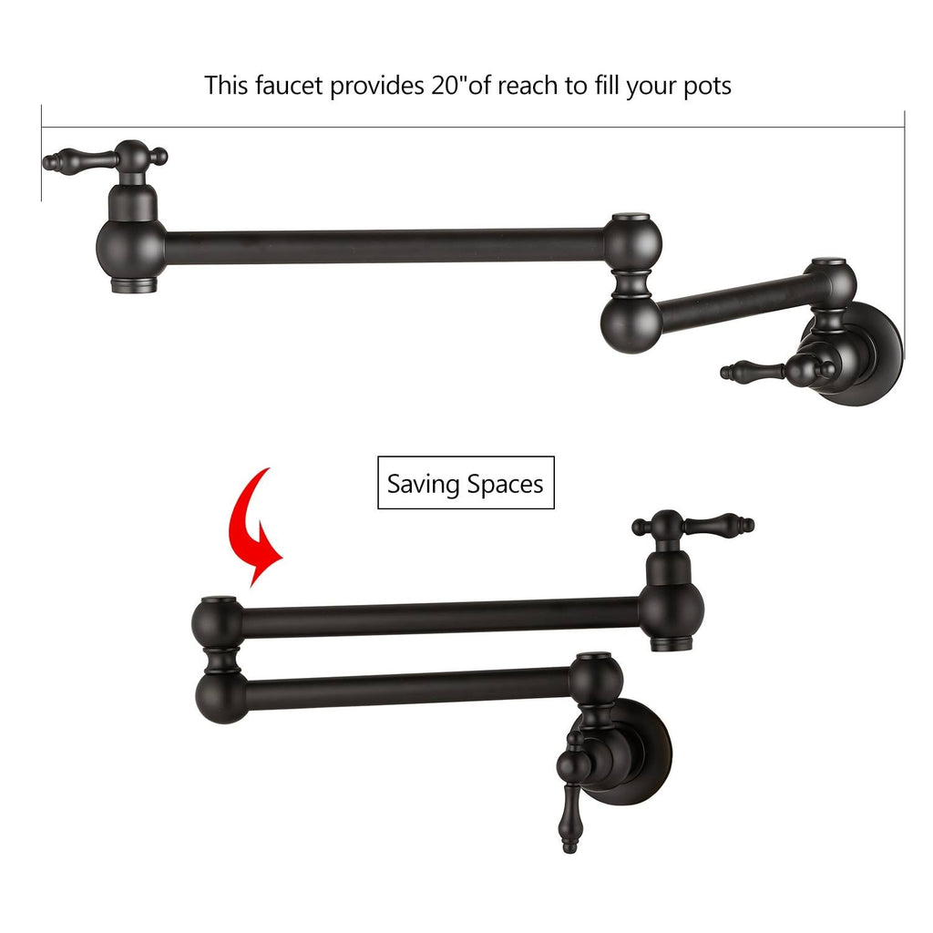Blue Wall Mount Pot Filler Faucet A69330