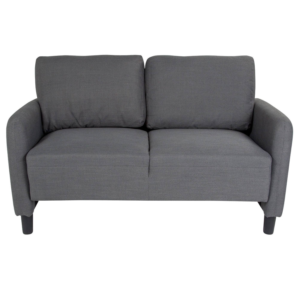 Dark Gray Fabric Loveseat Couch I614547