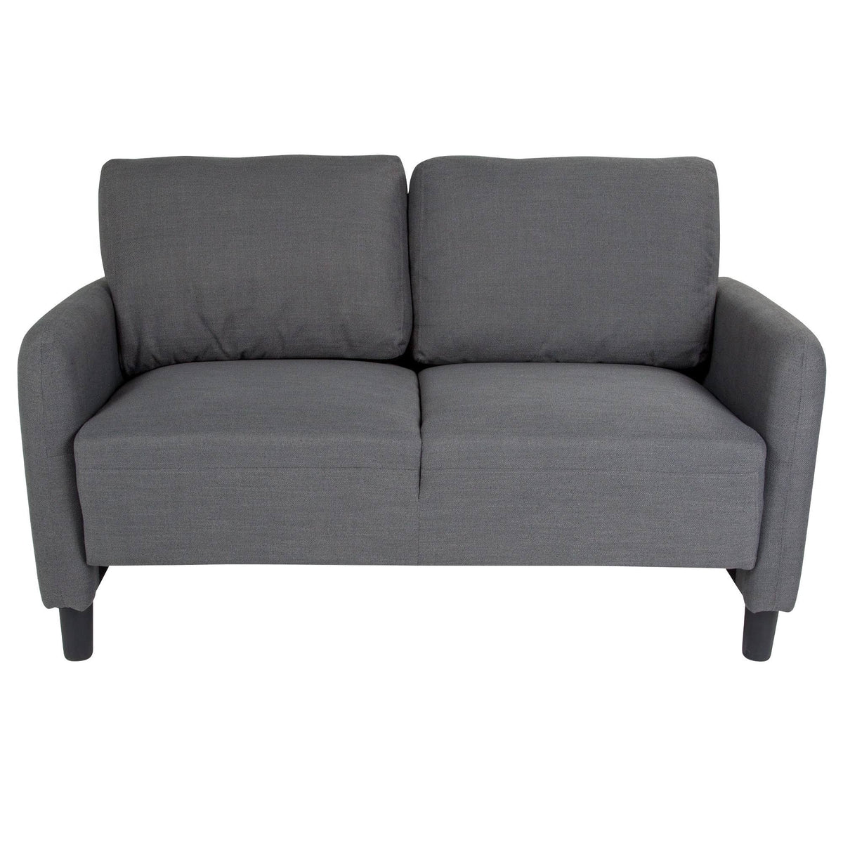 Dark Gray Fabric Loveseat Couch I614547