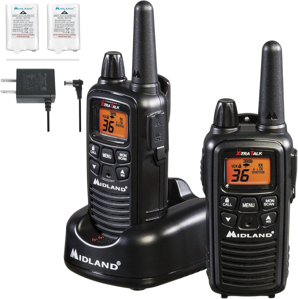 36 Channel FRS Two-Way Radio Pair Pack Yellow Black D4896