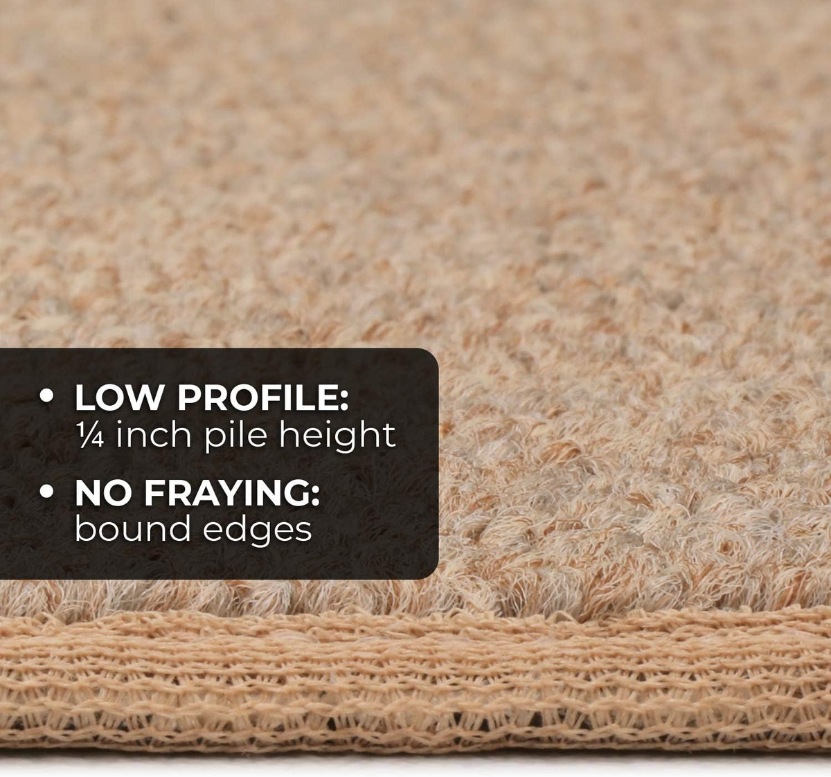 Skid-Resistant Carpet Runner, Pebble Beige, 8 Feet X 27 Inches F543865