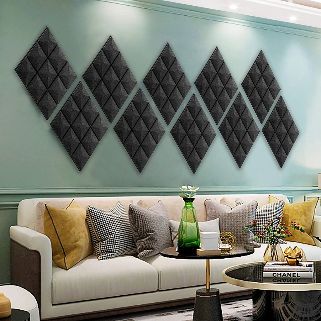 12 Pack Gray Acoustic Foam Panels N8185