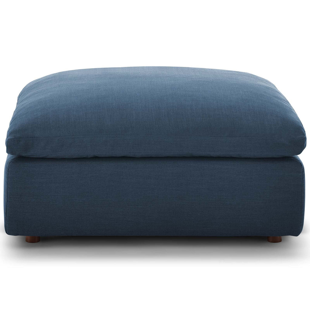 Navy Blue Fabric Accent Chair Ottoman C796270
