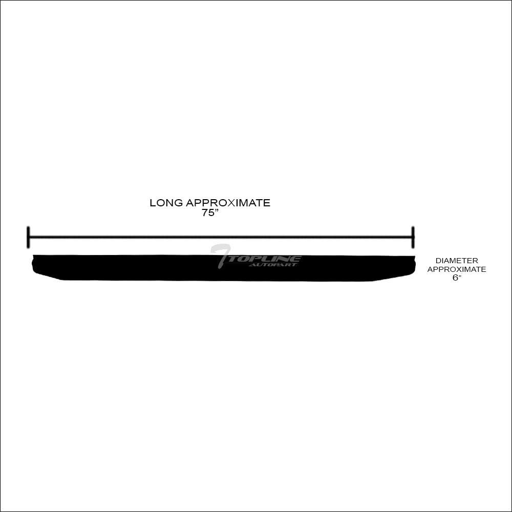 6" Black Aluminum Side Step Rail Running Boards P7128