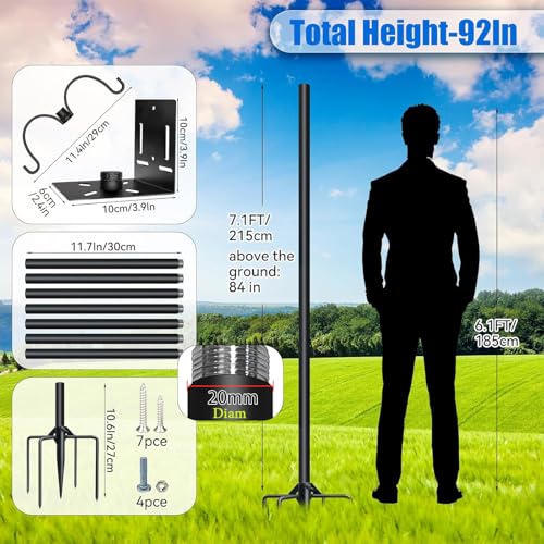 80In Bird House Pole, Heavy Duty with 5-Prong Base S3230