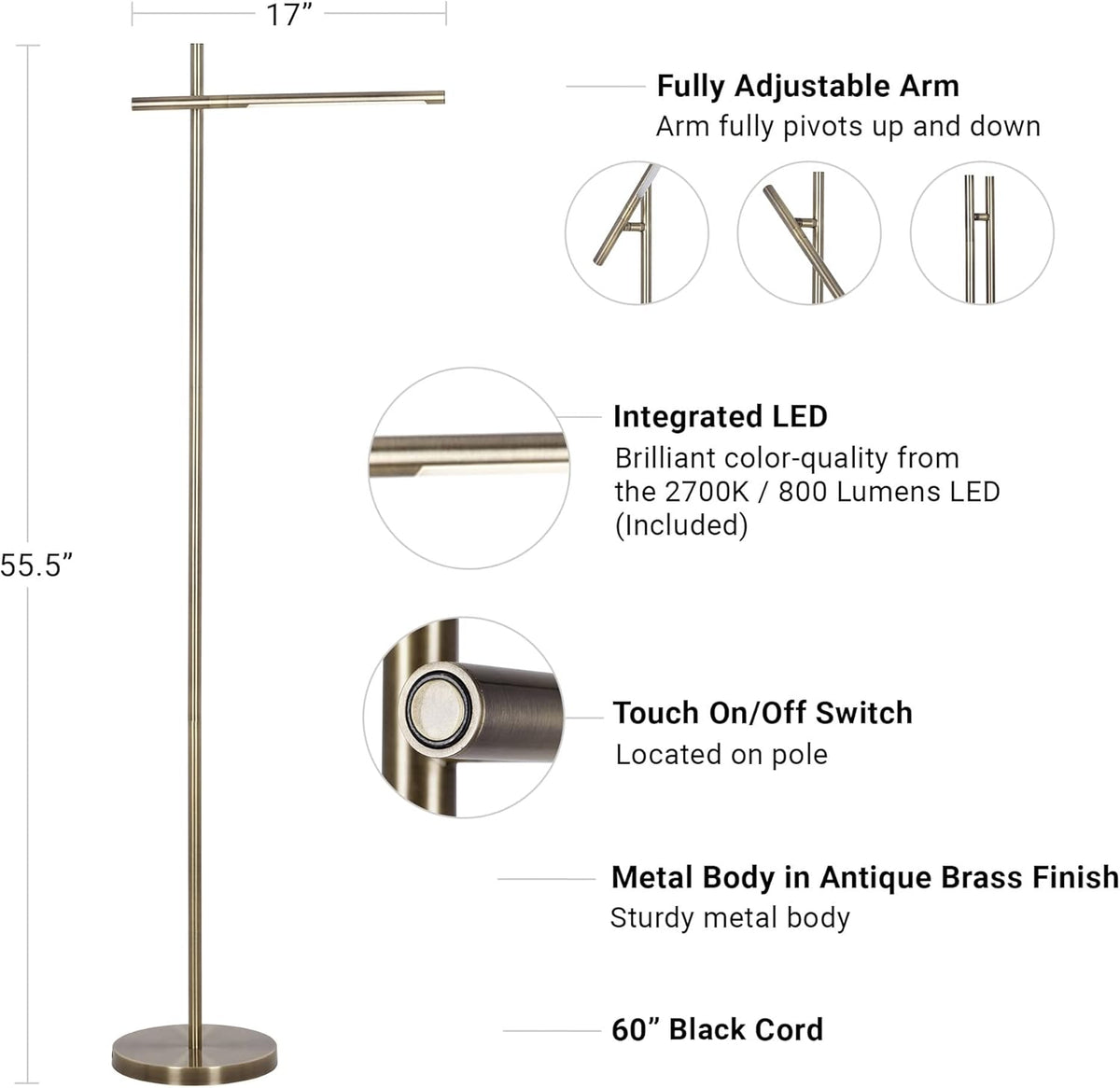 Modern LED Minimalist Floor Lamp D60628