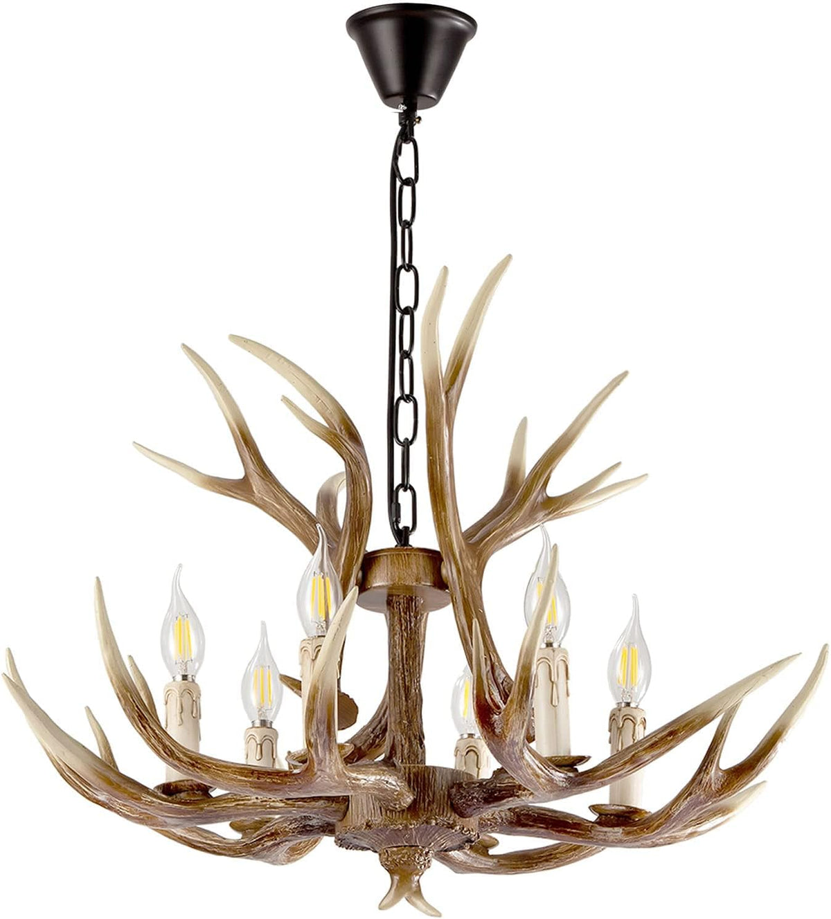 6 Lights Antler Chandelier T511