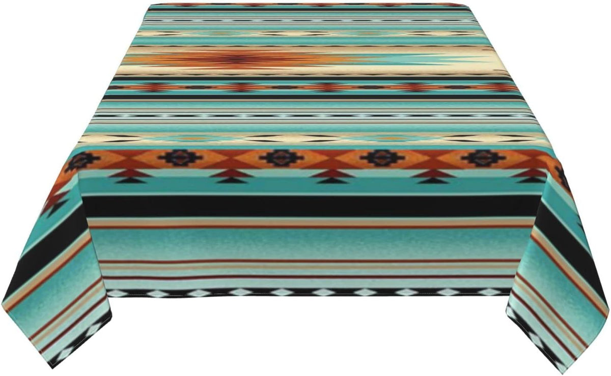 60 X 90 Inches Rectangular Navajo Print Tablecloth G657