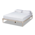 Antique White Wood King Size Platform Bed Frame N162