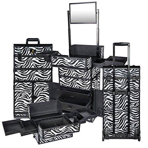 Gold Rolling Train Case Trolley Case V599