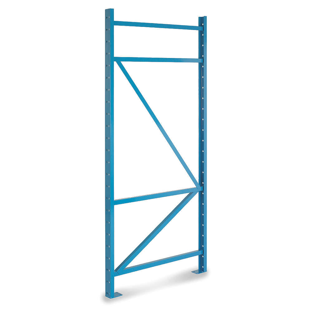 Blue Pallet Rack Upright Frame B3714