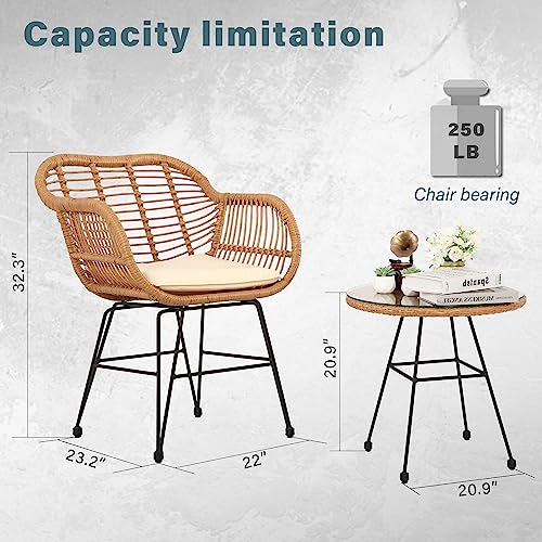 3 Piece Wicker Patio Set B986
